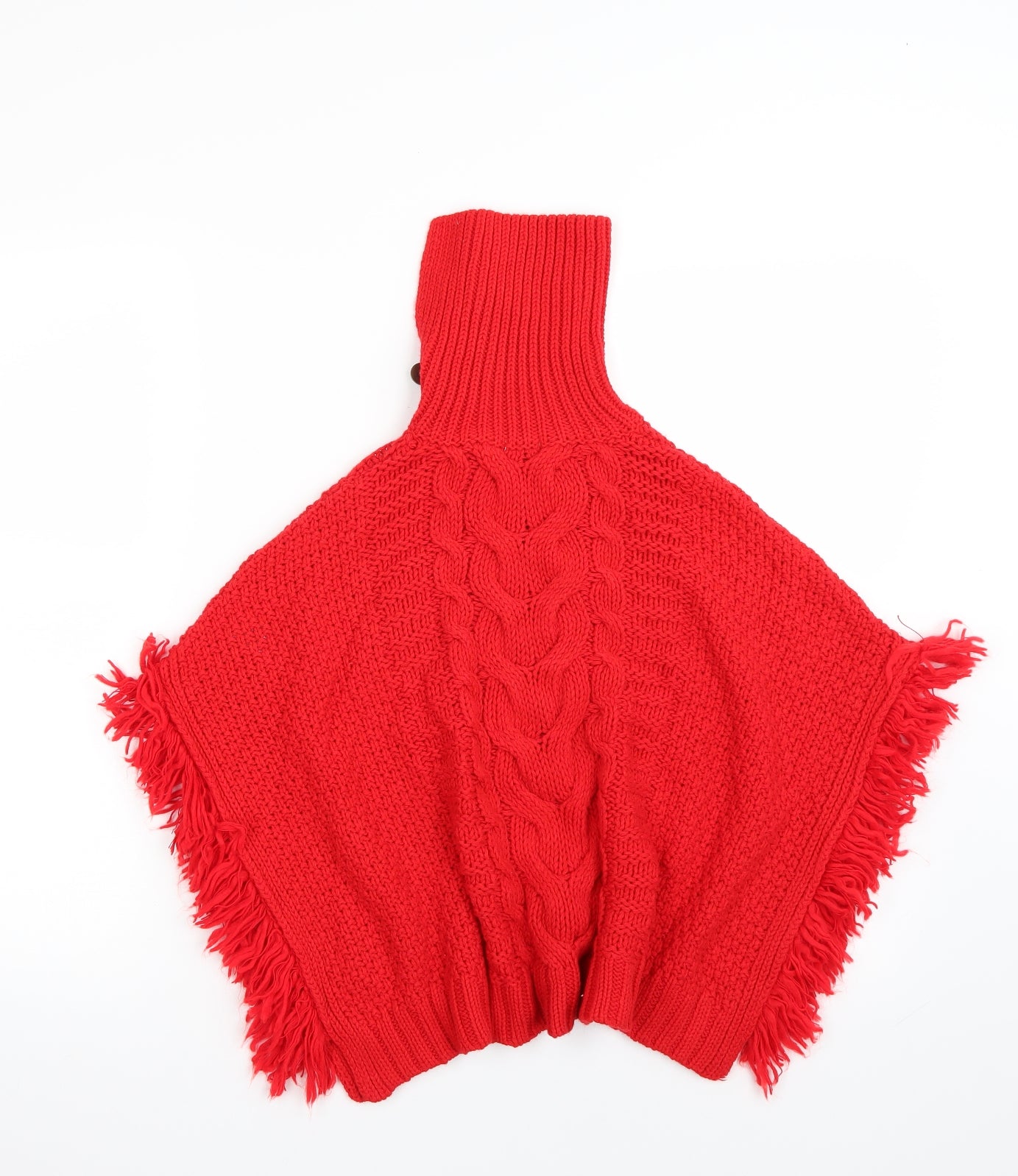 NEXT Girls Red   Jacket Poncho Size 5-6 Years