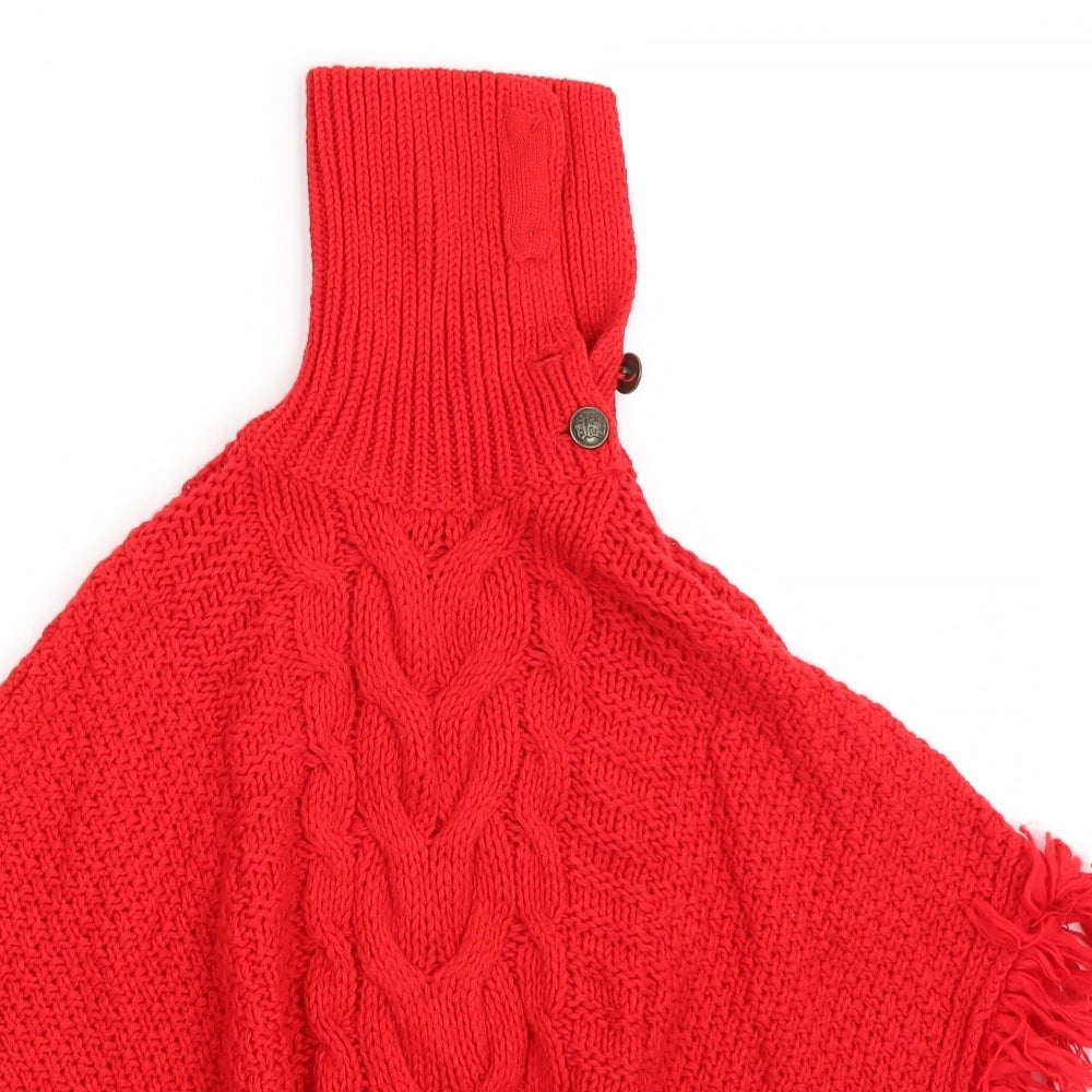 NEXT Girls Red   Jacket Poncho Size 5-6 Years