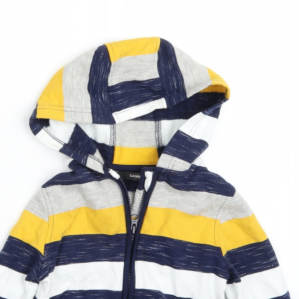 George Boys Grey Striped  Jacket  Size 2 Years