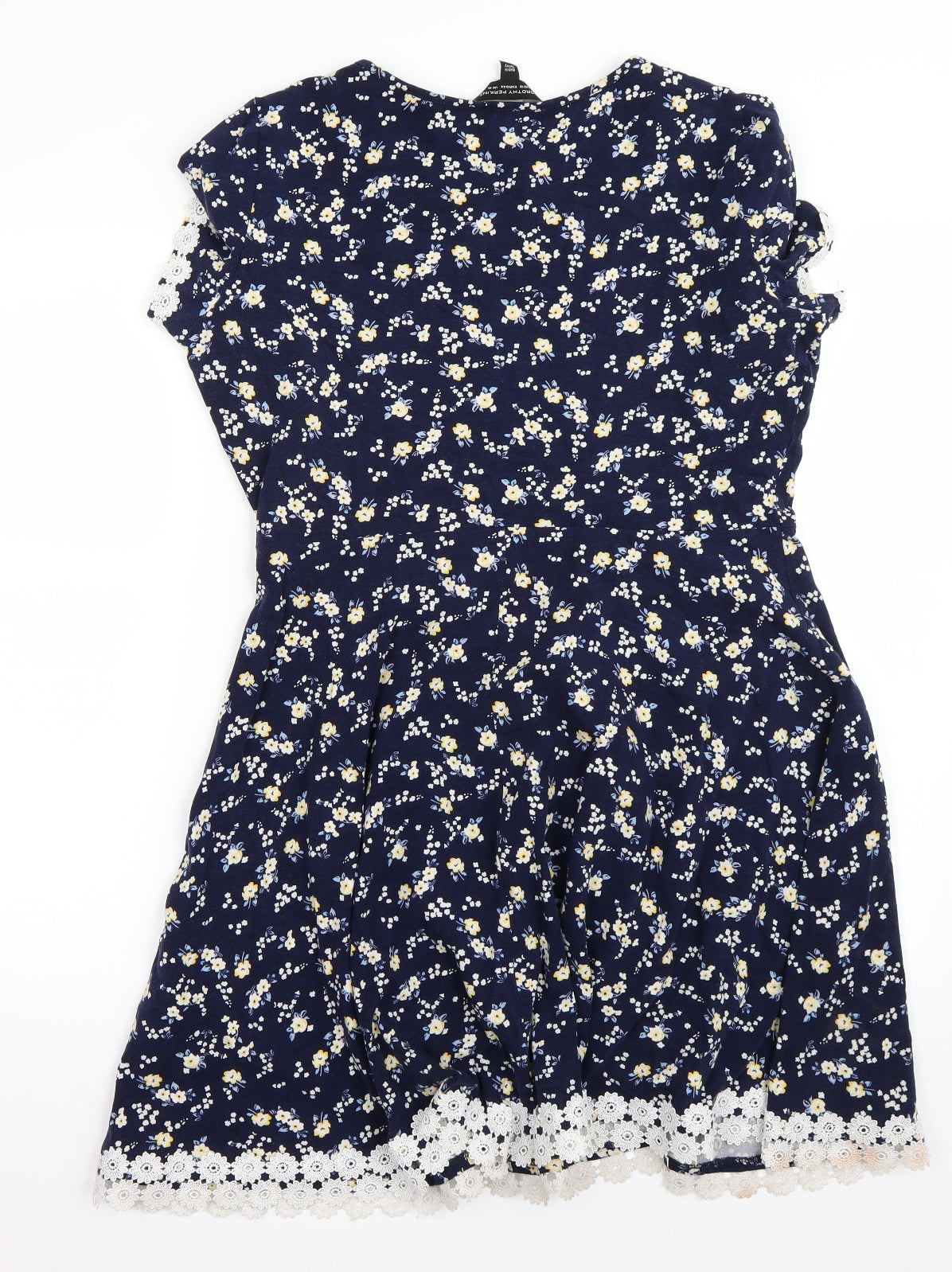 Dorothy Perkins Womens Blue Floral  A-Line  Size 16