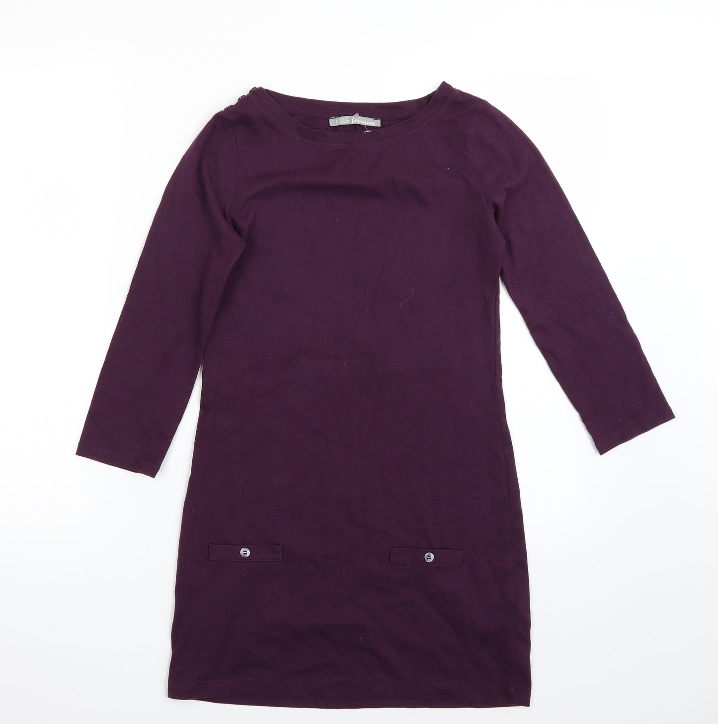 Marks and Spencer Womens Purple   Basic T-Shirt Size 8