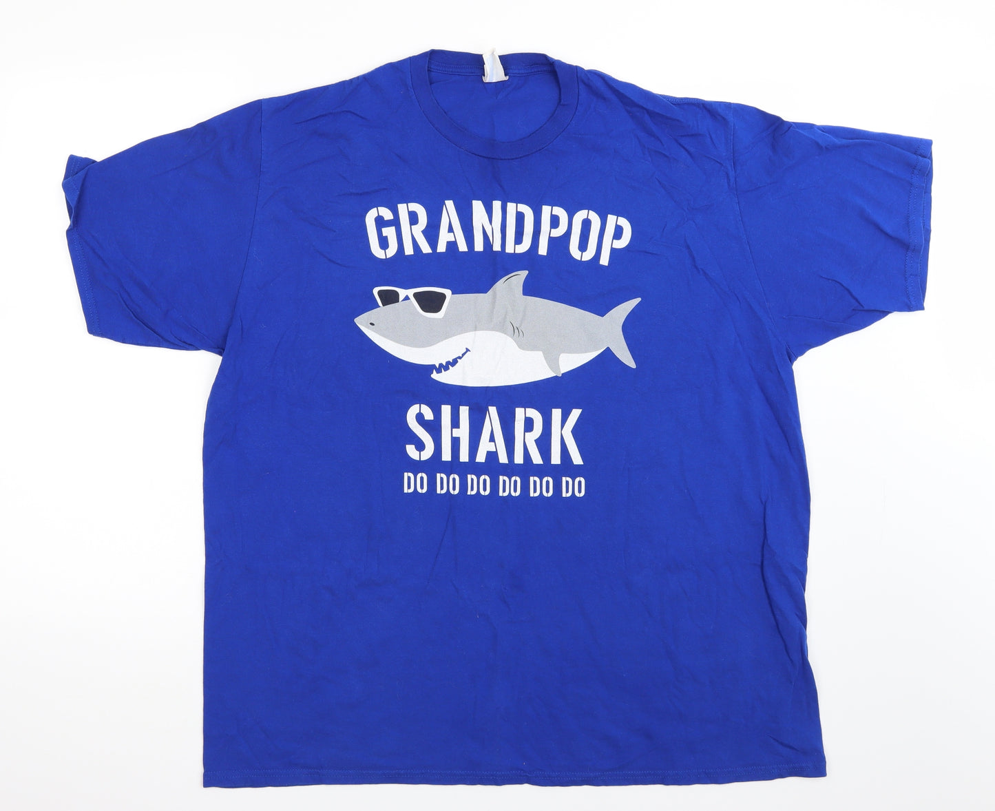 Gildan Mens Blue    T-Shirt Size 2XL