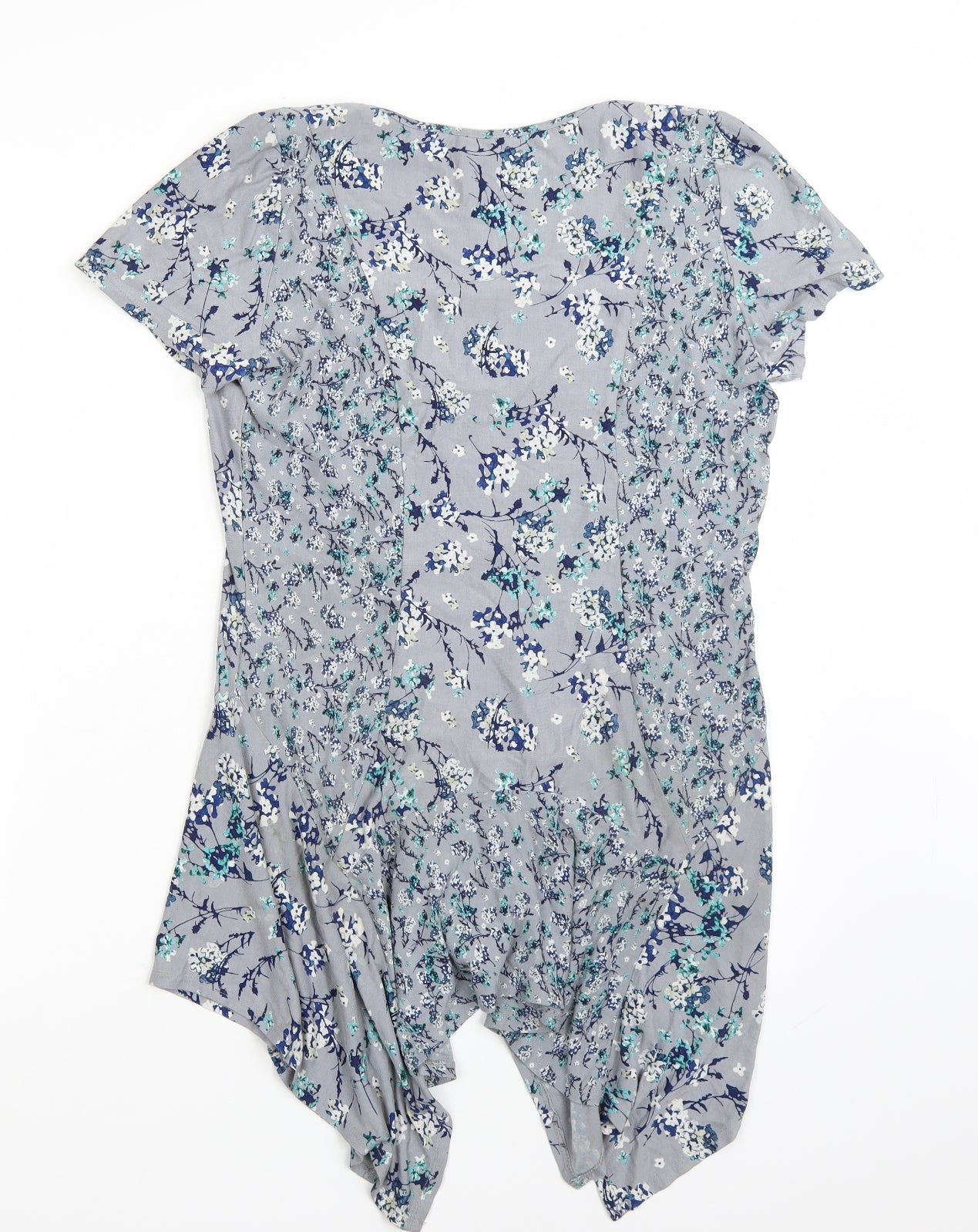 Per Una Womens Grey Floral  Basic T-Shirt Size 10