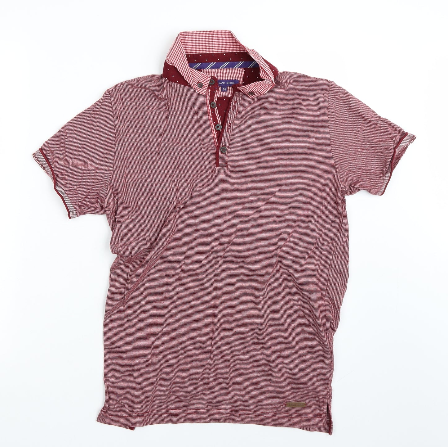 Brave Soul Mens Red    T-Shirt Size M