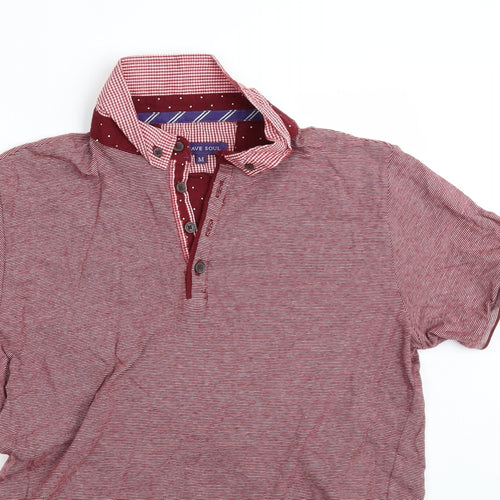 Brave Soul Mens Red    T-Shirt Size M