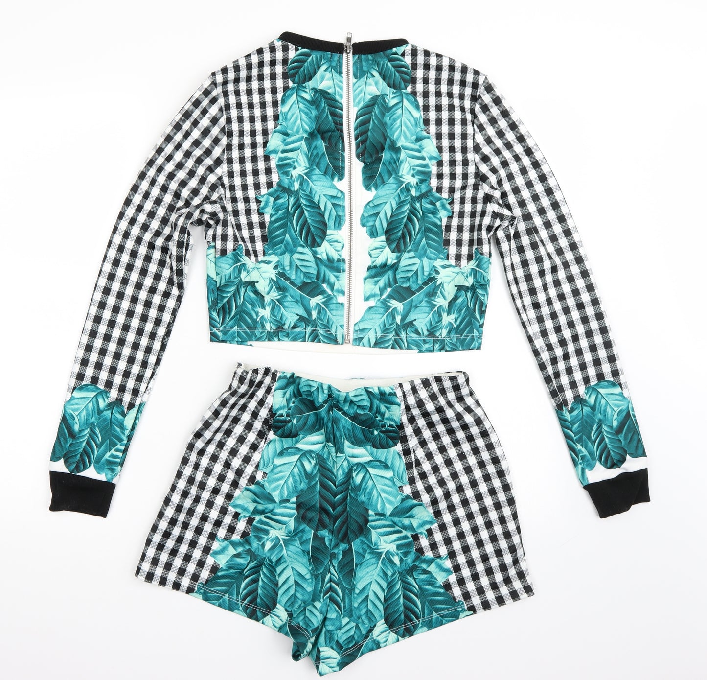 Fashun Womens White Floral  A-Line Set Size 12  - shorts