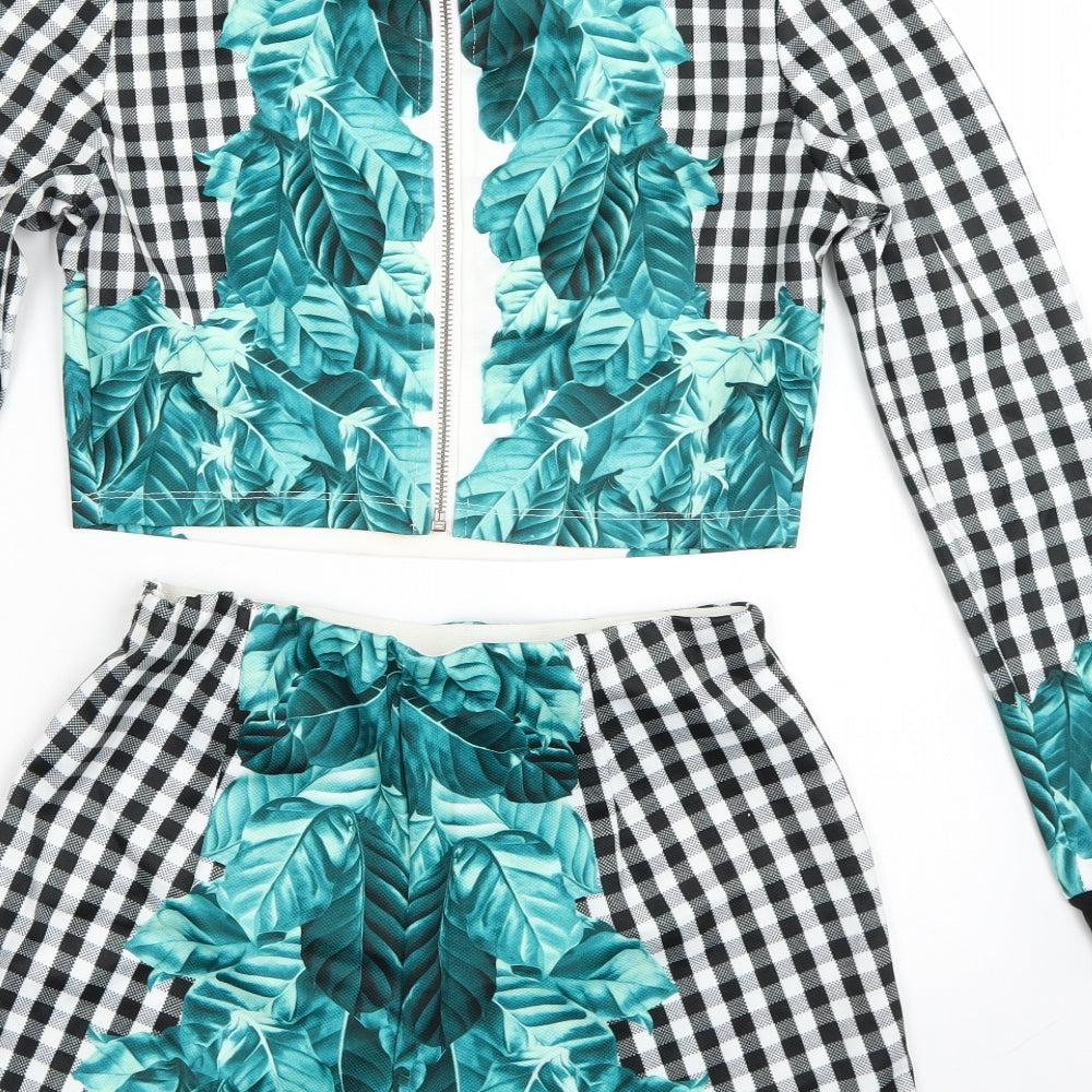 Fashun Womens White Floral  A-Line Set Size 12  - shorts