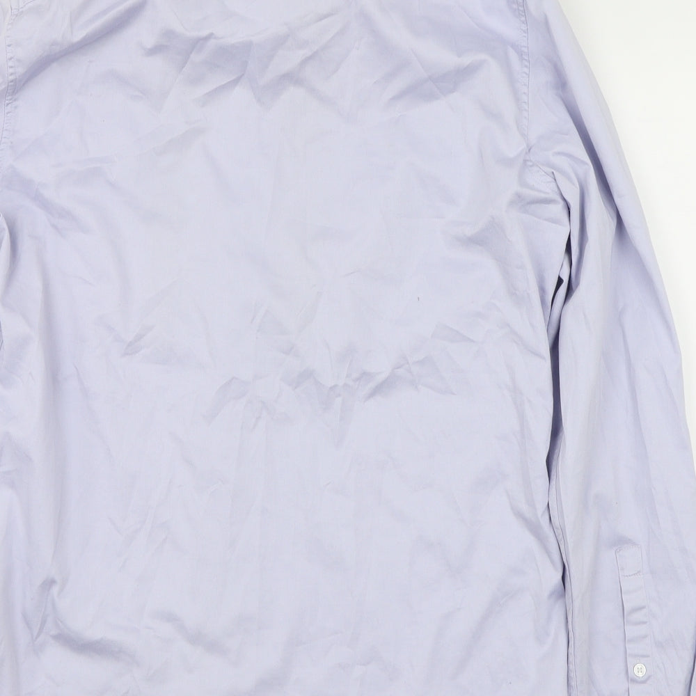 ASOS Womens Blue Floral  Basic Button-Up Size L