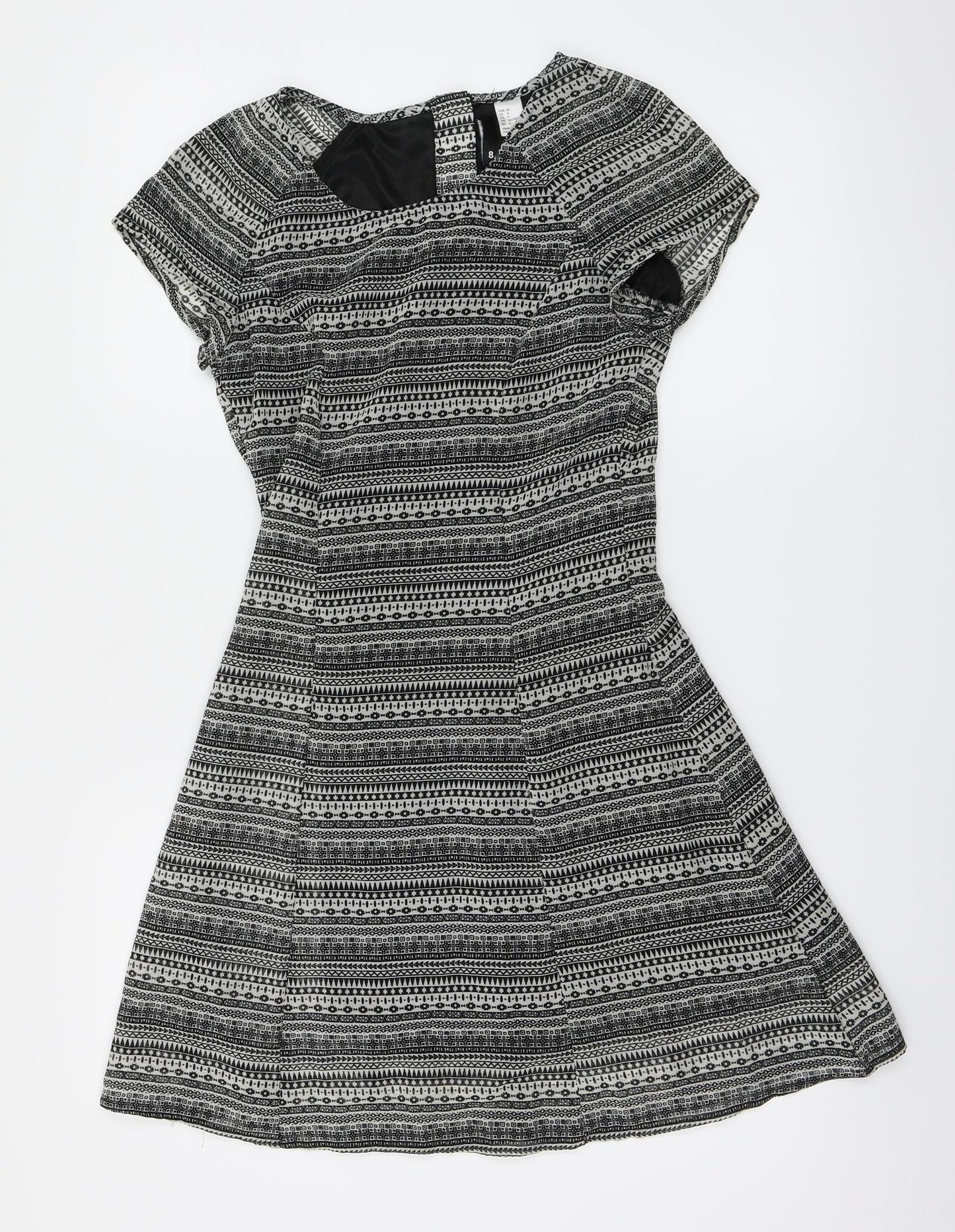 H&M Womens Black   A-Line  Size 8