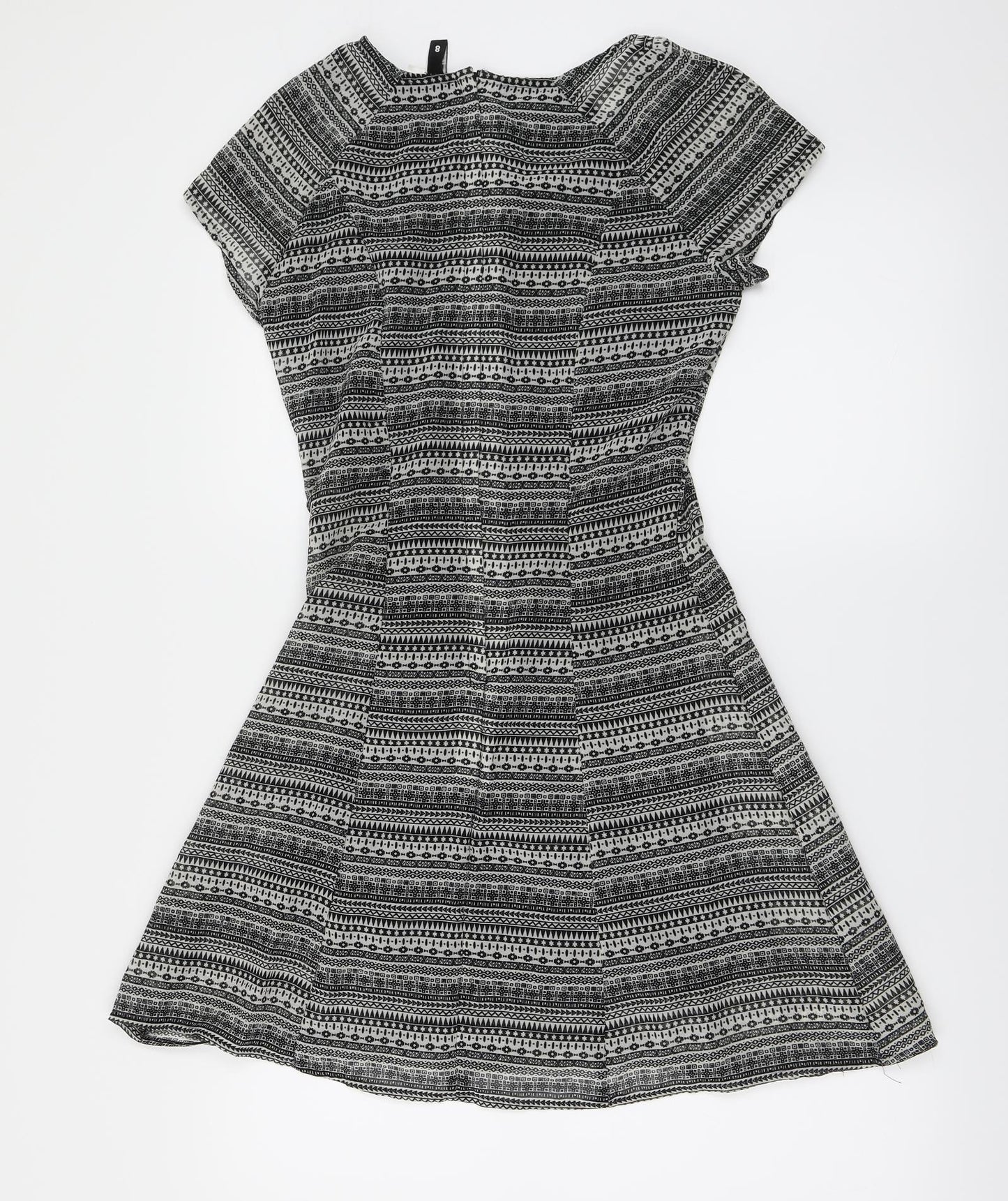 H&M Womens Black   A-Line  Size 8