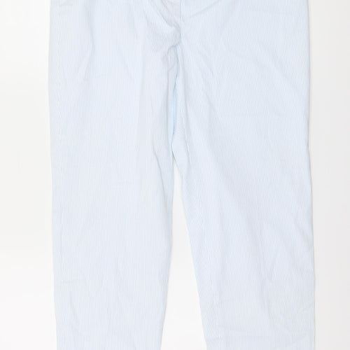 Marks and Spencer Womens Blue Striped  Trousers  Size 10 L26 in