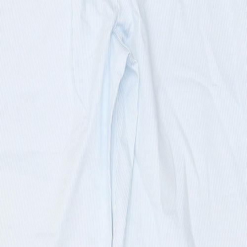 Marks and Spencer Womens Blue Striped  Trousers  Size 10 L26 in