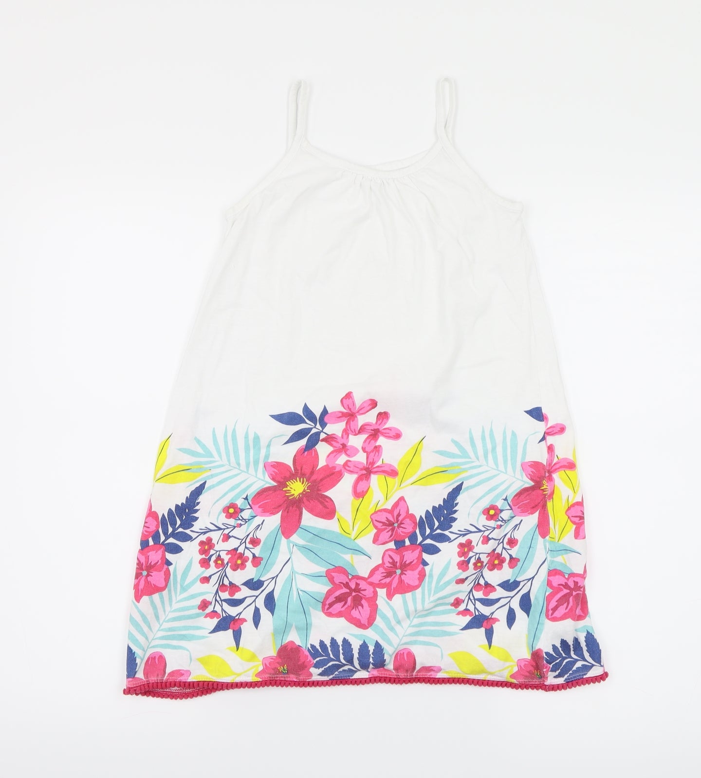 lily&dan  Girls White Floral  A-Line  Size 9-10 Years