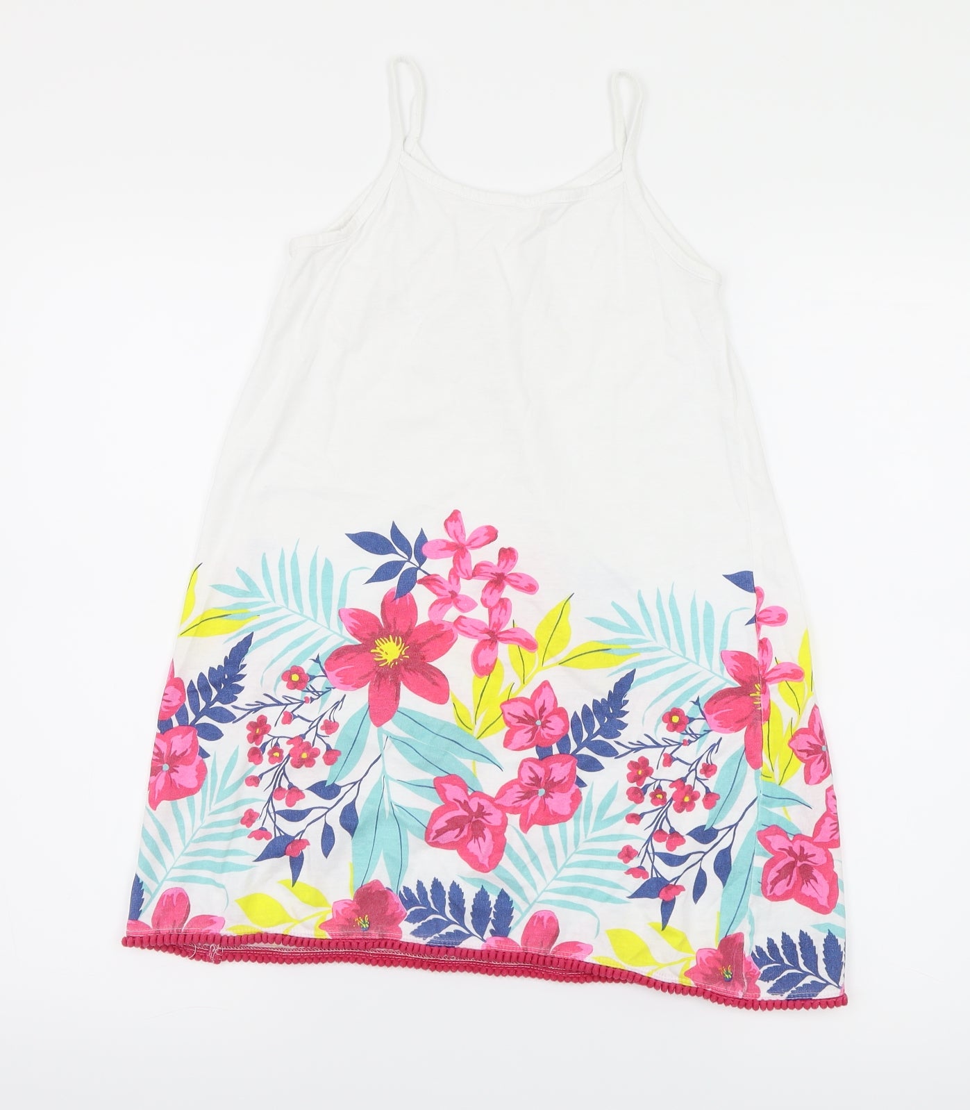 lily&dan  Girls White Floral  A-Line  Size 9-10 Years