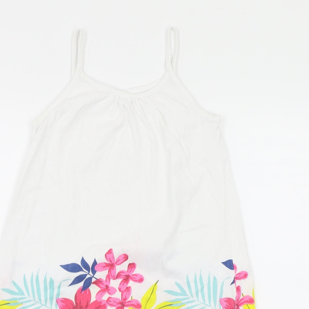 lily&dan  Girls White Floral  A-Line  Size 9-10 Years