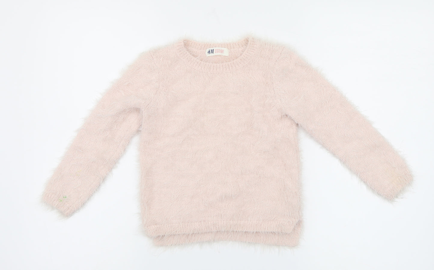 H&M Girls Pink   Pullover Jumper Size 4-5 Years