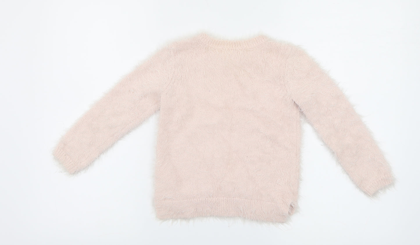 H&M Girls Pink   Pullover Jumper Size 4-5 Years