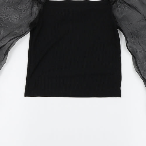 CAMEO ROSE   Womens Black   Cropped Blouse Size 10