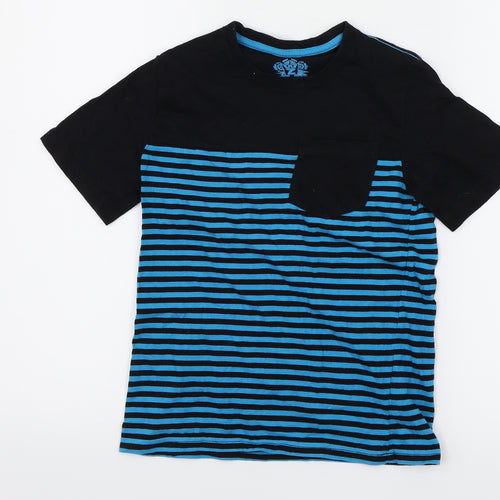 WZ Boys Black Striped  Basic T-Shirt Size 8 Years