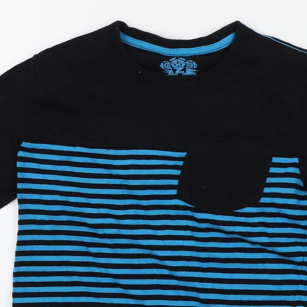 WZ Boys Black Striped  Basic T-Shirt Size 8 Years