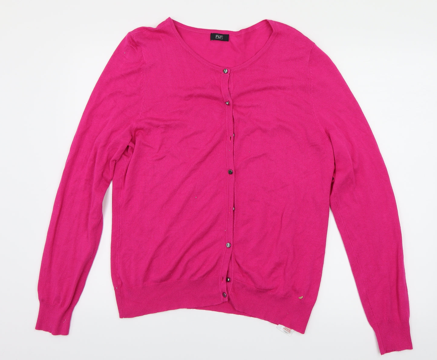 F&F Womens Pink   Cardigan Jumper Size 16