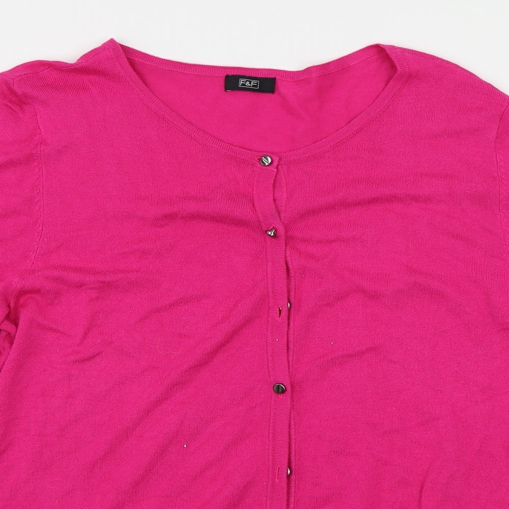 F&F Womens Pink   Cardigan Jumper Size 16