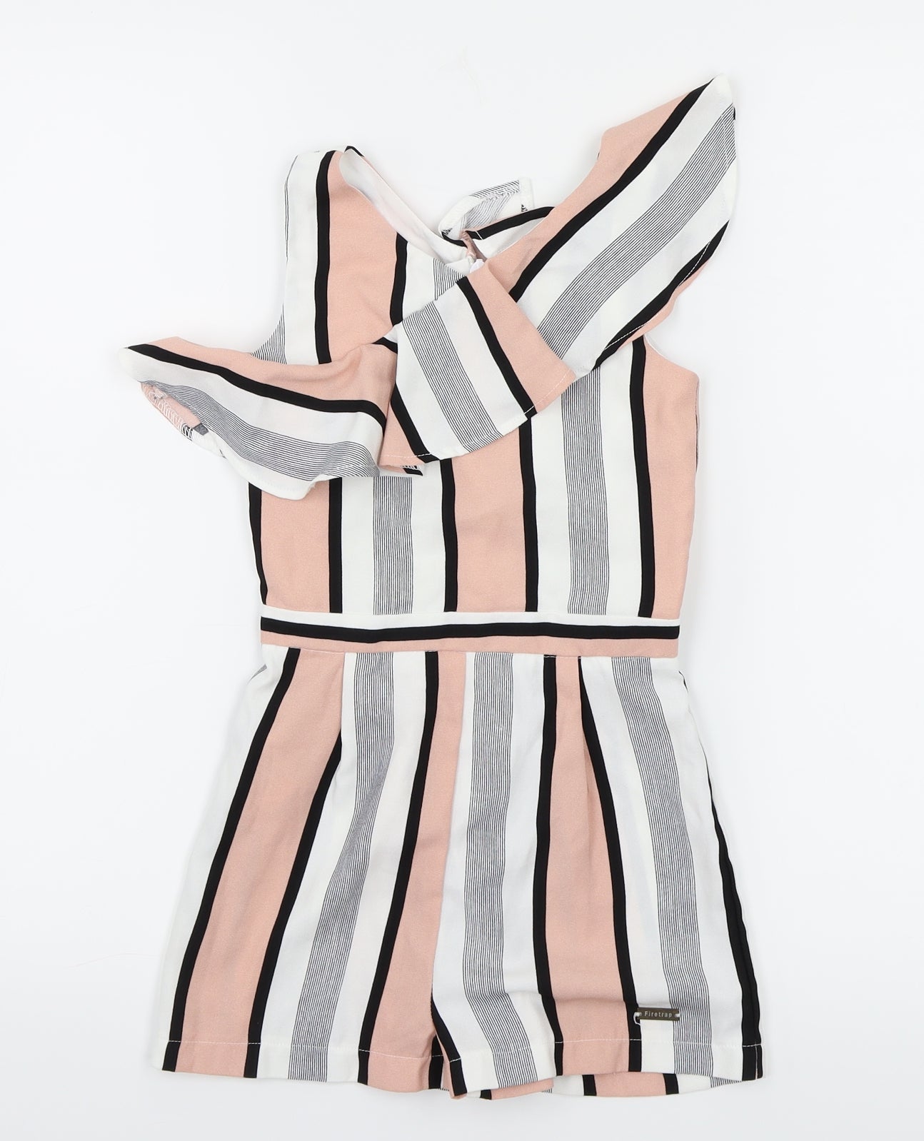 Firetrap Girls White Striped  Jumpsuit One-Piece Size 4-5 Years