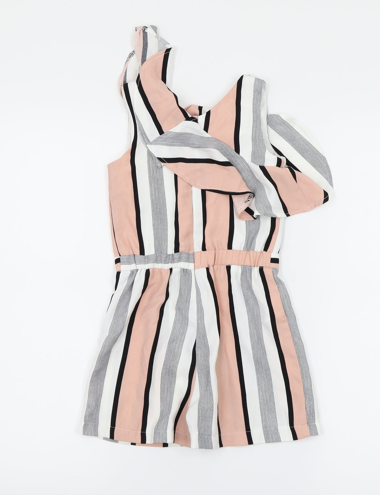 Firetrap Girls White Striped  Jumpsuit One-Piece Size 4-5 Years