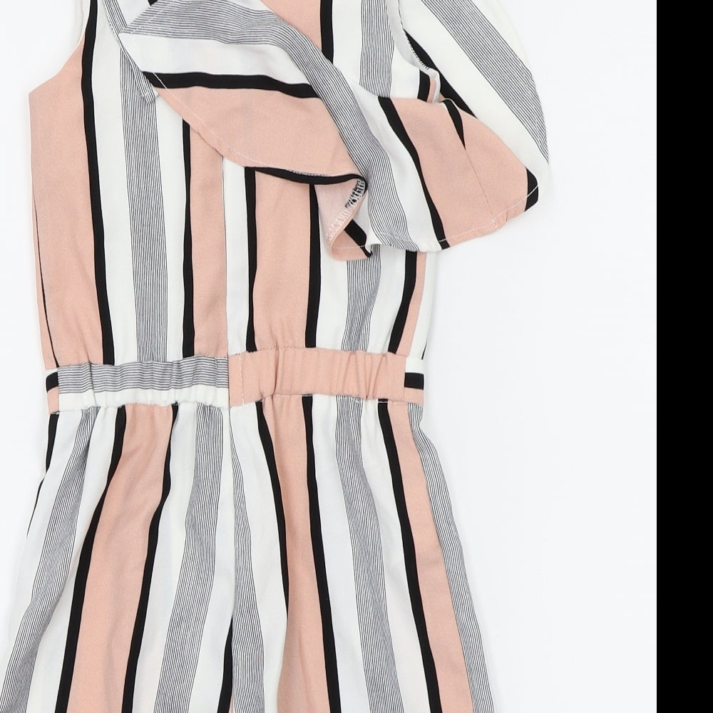 Firetrap Girls White Striped  Jumpsuit One-Piece Size 4-5 Years