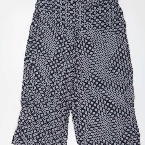 Bonmarché Womens Blue Floral  Trousers  Size 10 L21 in