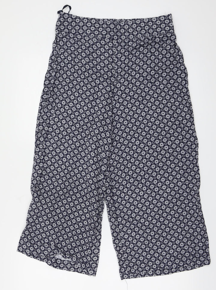 Bonmarché Womens Blue Floral  Trousers  Size 10 L21 in