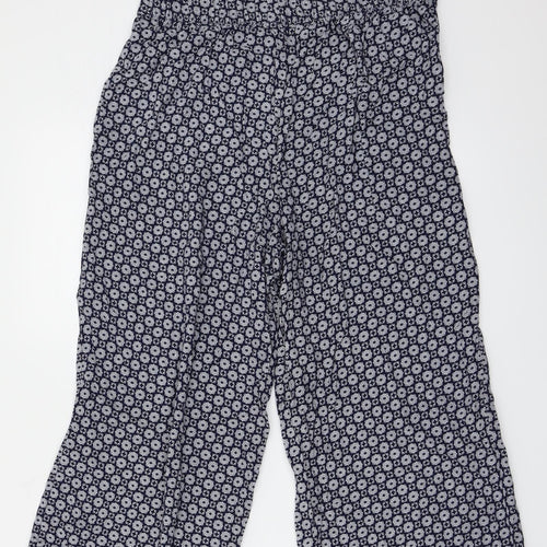 Bonmarché Womens Blue Floral  Trousers  Size 10 L21 in