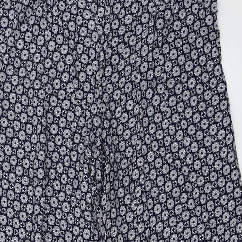 Bonmarché Womens Blue Floral  Trousers  Size 10 L21 in