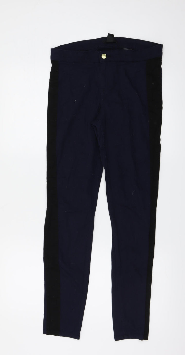 H&M Womens Blue   Trousers  Size 10 L27 in