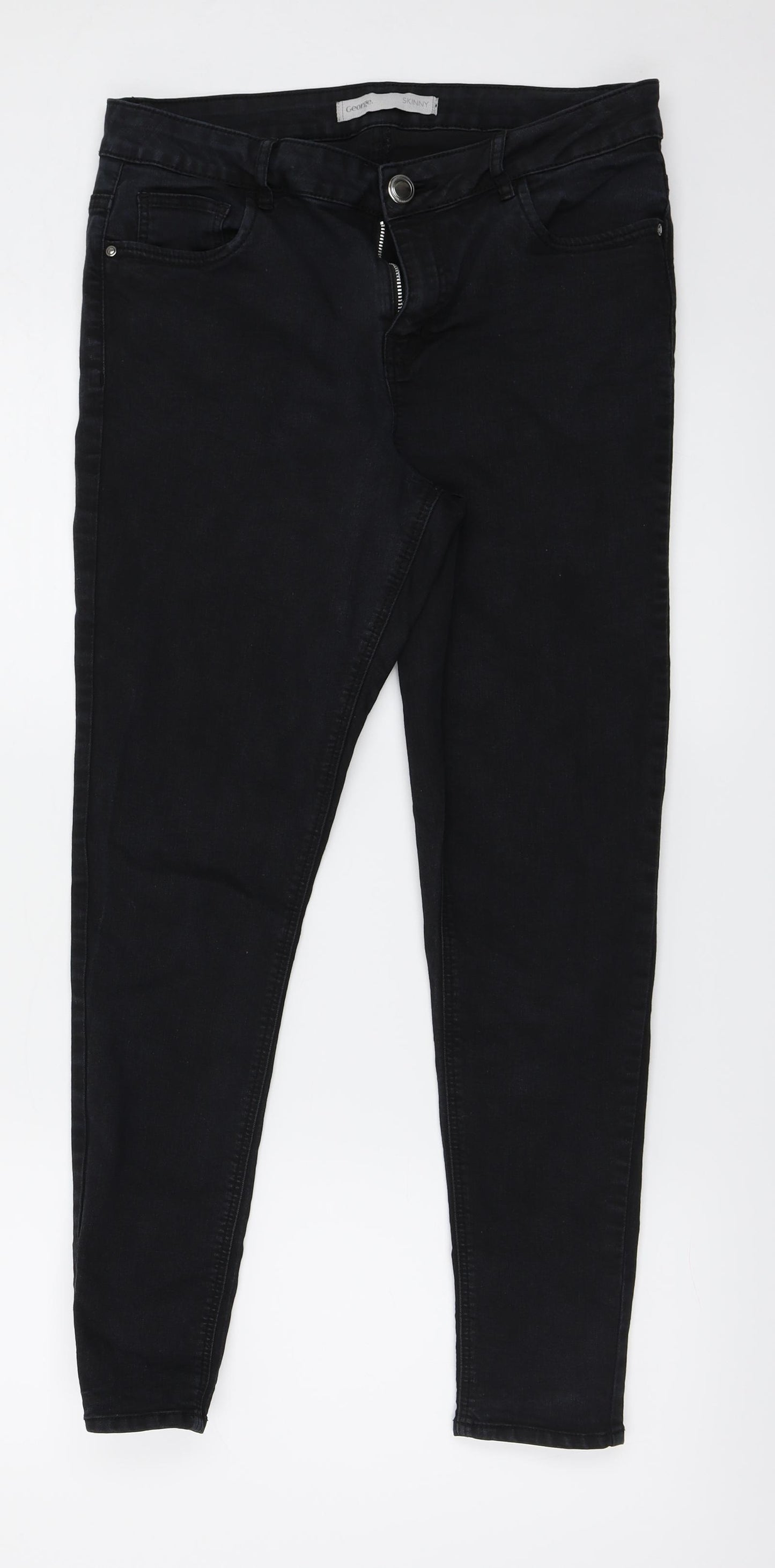 George Womens Black   Skinny Jeans Size 12 L25 in