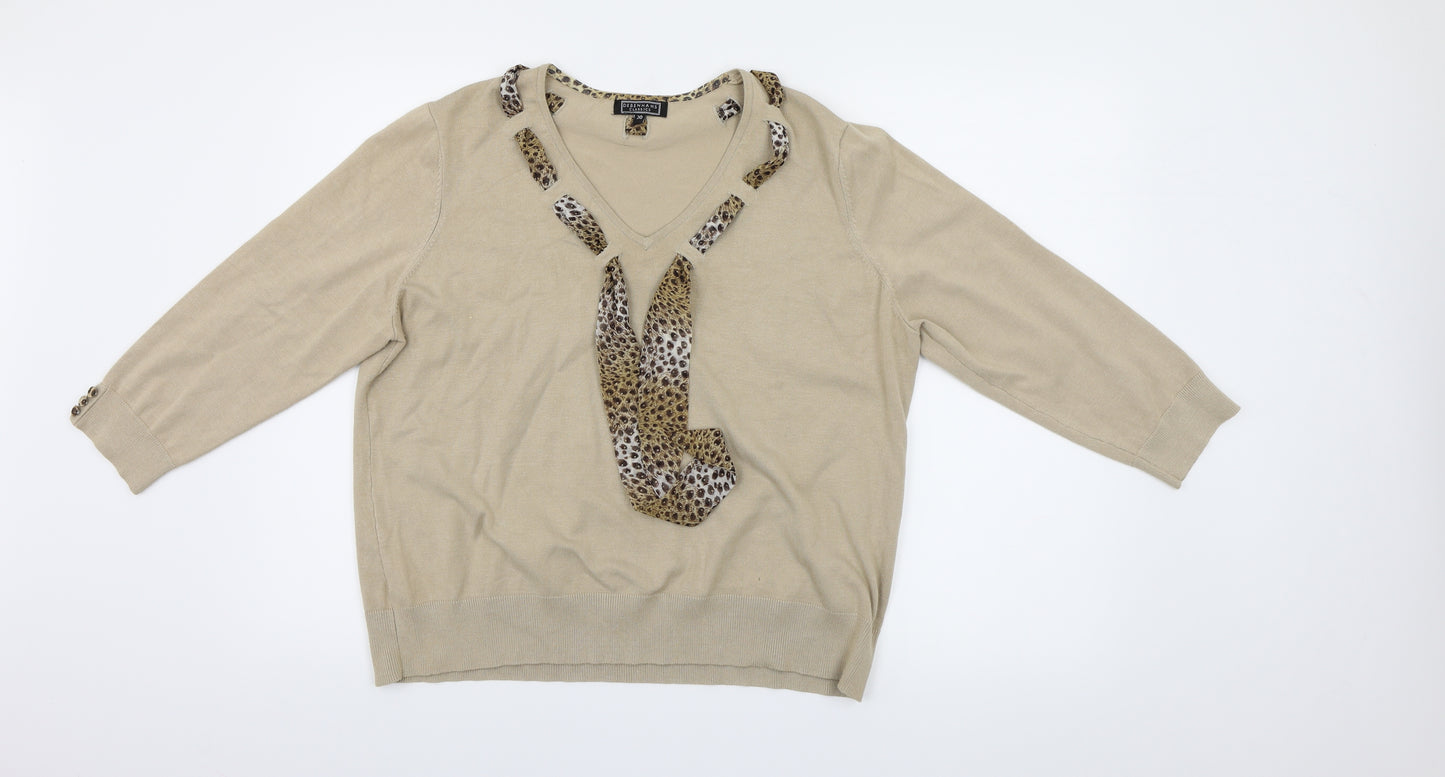 Debenhams Womens Beige   Pullover Jumper Size 20