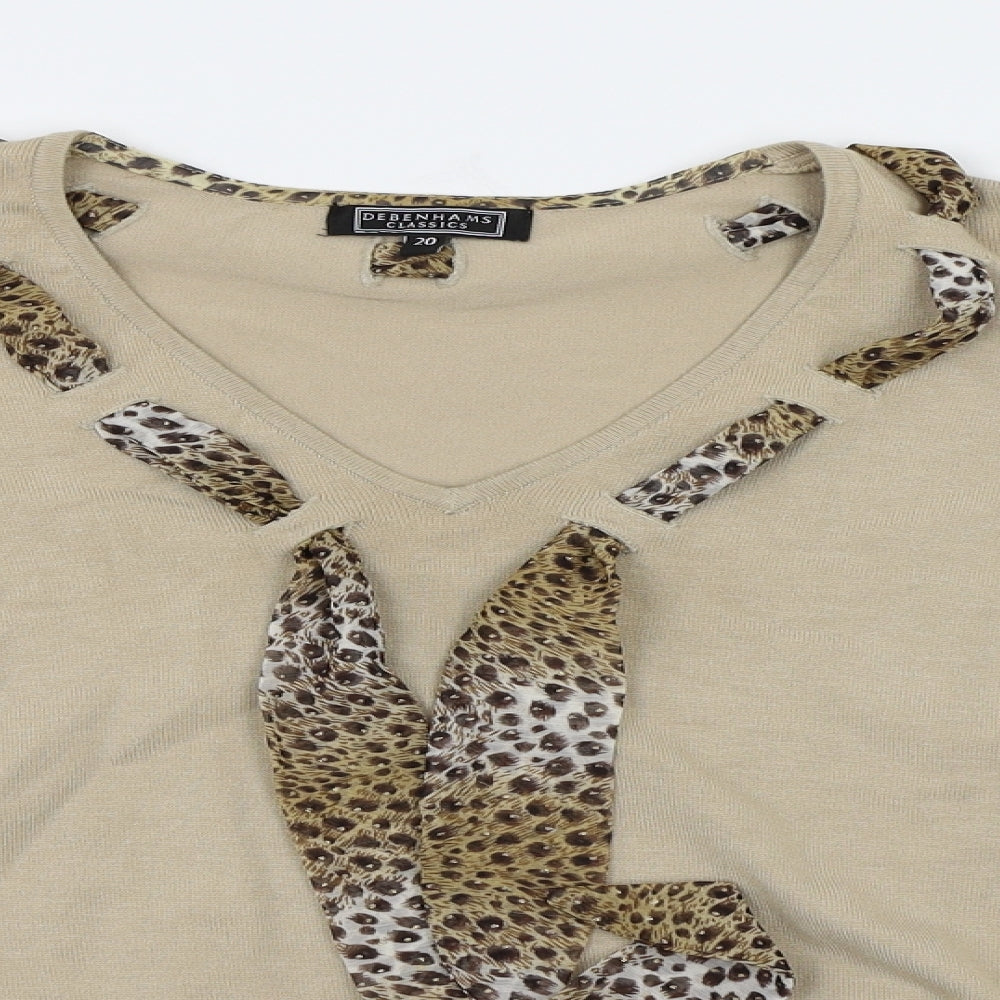 Debenhams Womens Beige   Pullover Jumper Size 20