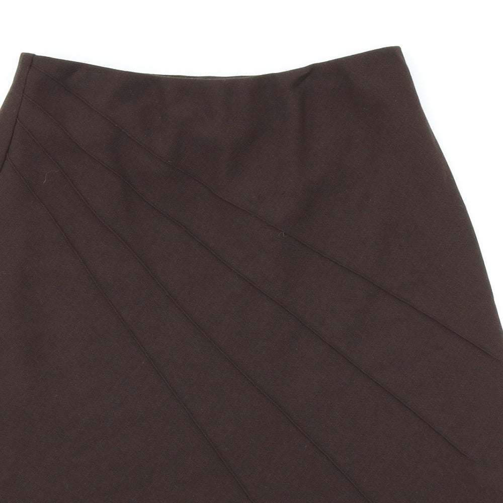 Marks and Spencer Womens Brown   A-Line Skirt Size 14