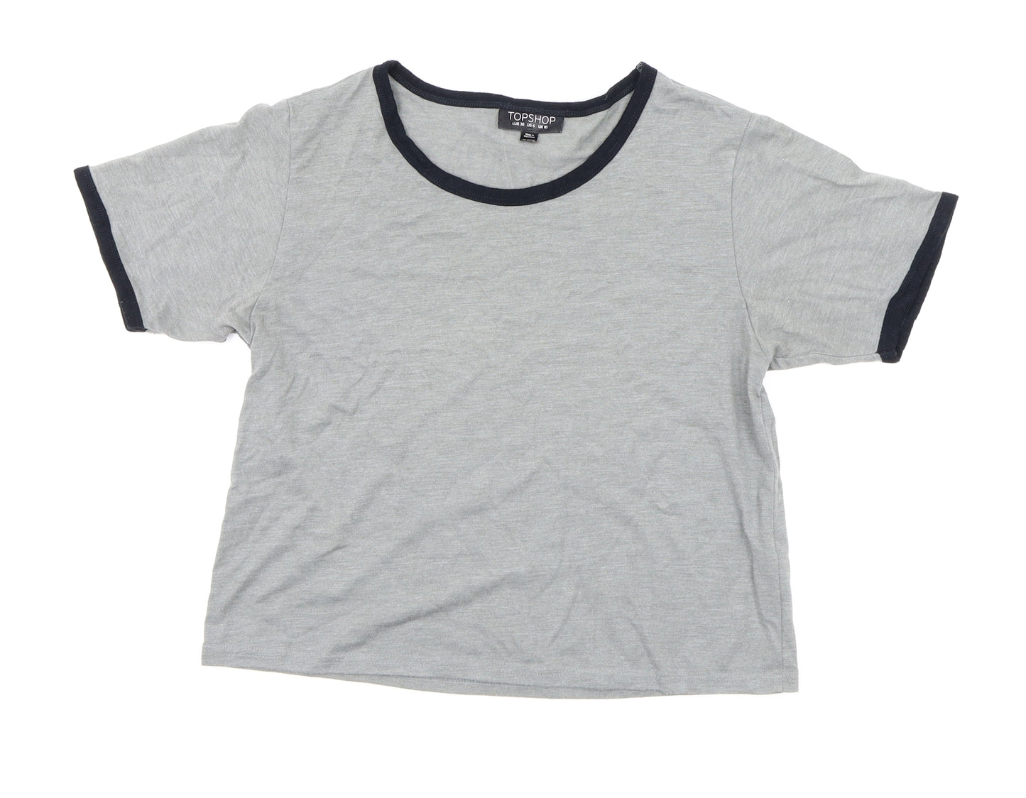 Topshop Womens Grey   Basic T-Shirt Size 10