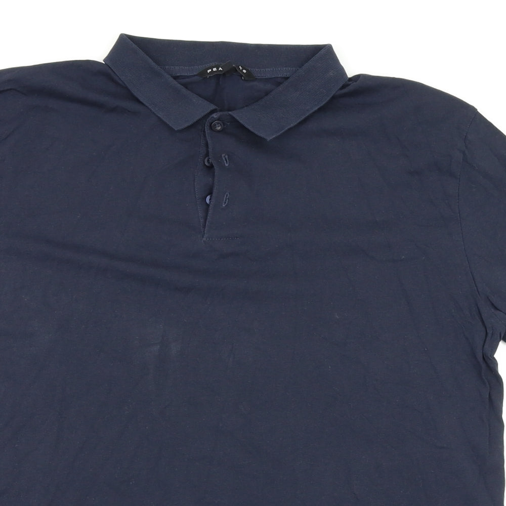 Peacocks Mens Blue    Polo Size L