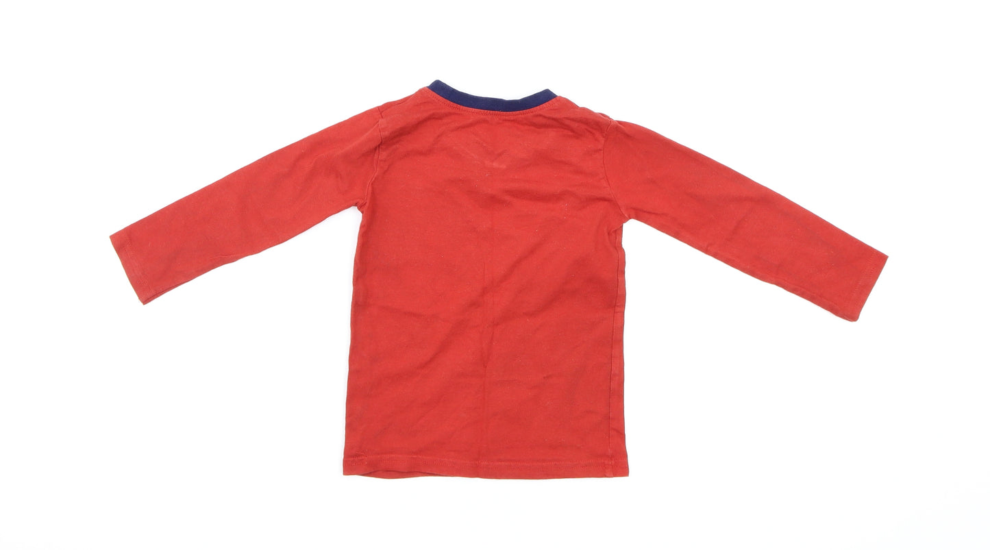 George Boys Red   Basic T-Shirt Size 12-18 Months