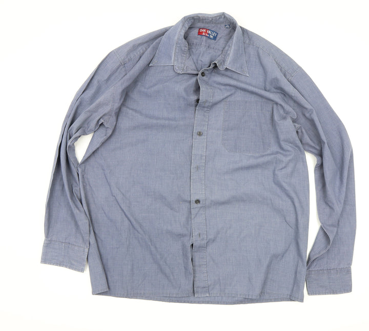 Oak Valley  Mens Blue    Button-Up Size L