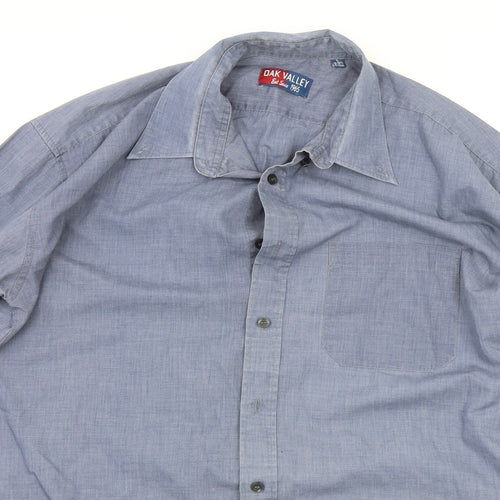 Oak Valley  Mens Blue    Button-Up Size L