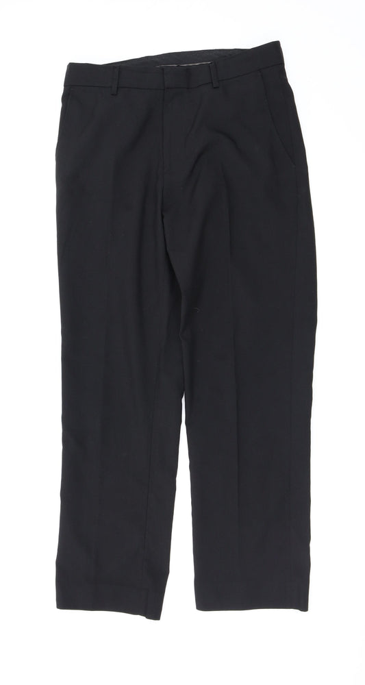 Front view of Tu men’s black trousers, size 30, in, 31-inch leg