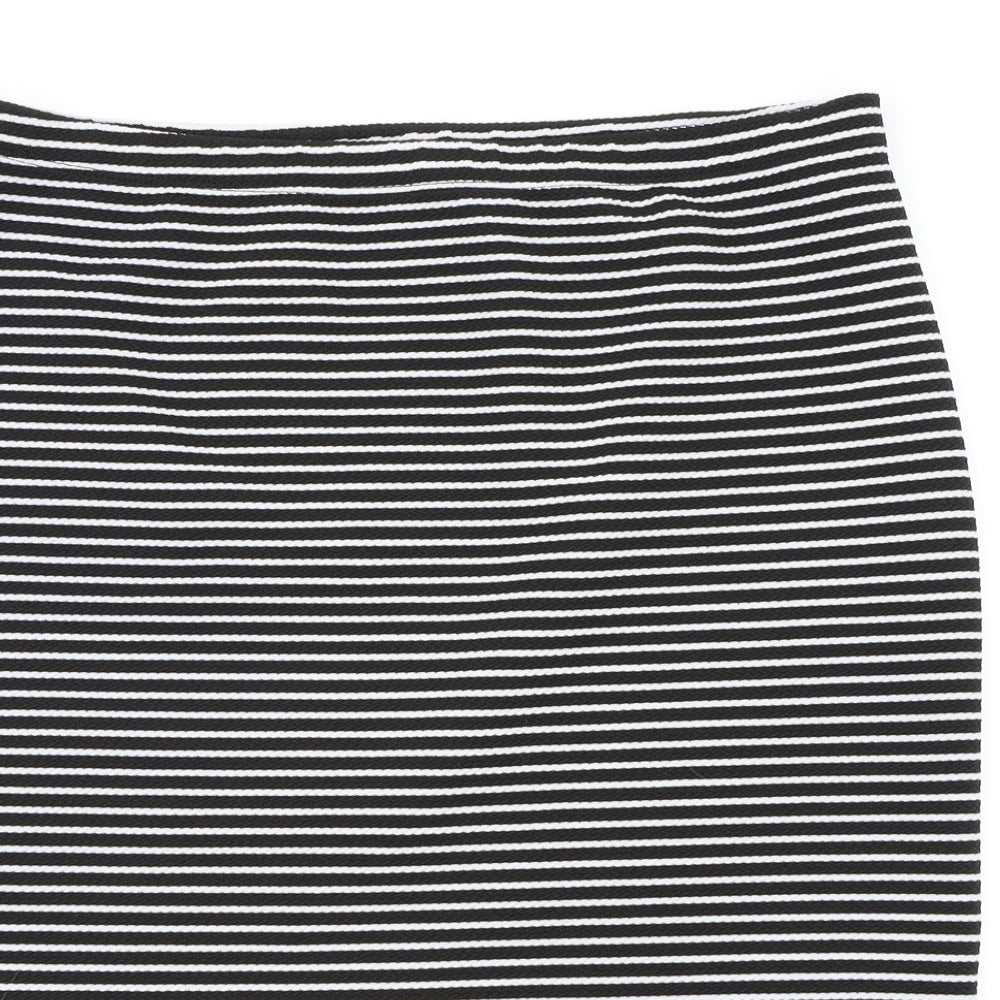 Atmosphere Womens Black Striped  A-Line Skirt Size 20