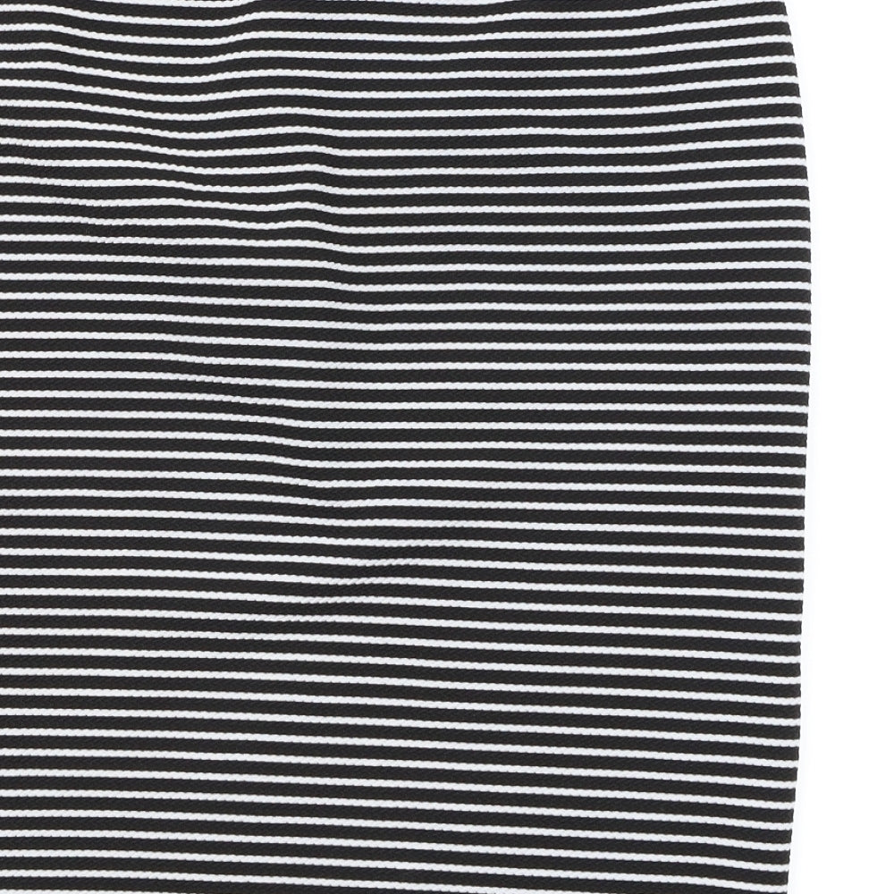 Atmosphere Womens Black Striped  A-Line Skirt Size 20