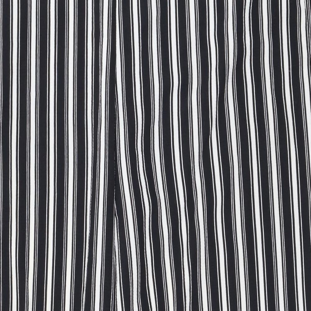 Peacocks Womens Black Striped  Trousers  Size 14 L31 in
