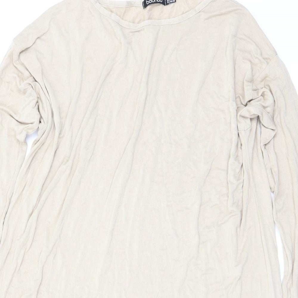 Boohoo Womens Beige   A-Line  Size 16