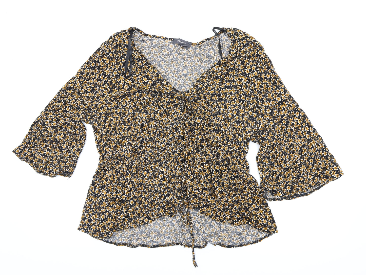 Primark Womens Black Floral  Basic Blouse Size 20