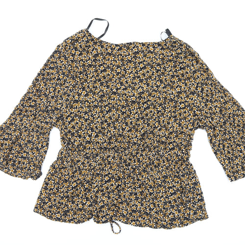 Primark Womens Black Floral  Basic Blouse Size 20